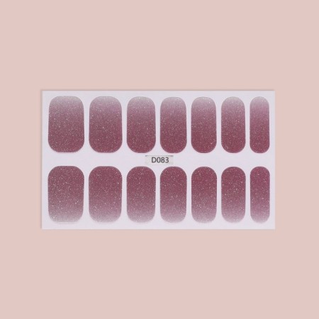Manicure films, 14 pcs, with sparkles, the color is light - lilac-1