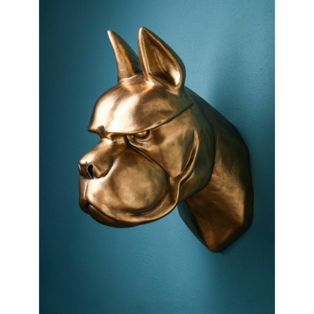 Figure "Dog's head", polystone, 71 cm, color gold
