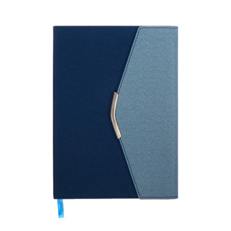 Organizer, A5, 140 sheets, cage, cover of the leatherette "style", blue
