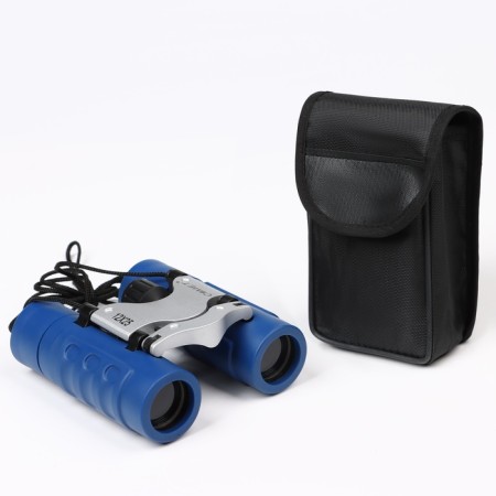 Binoculars tourist, zoom 12, lens 25mm, blue
