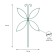 Shpalera, 44 × 24 × 0.3 cm, metal, green, "Moth"