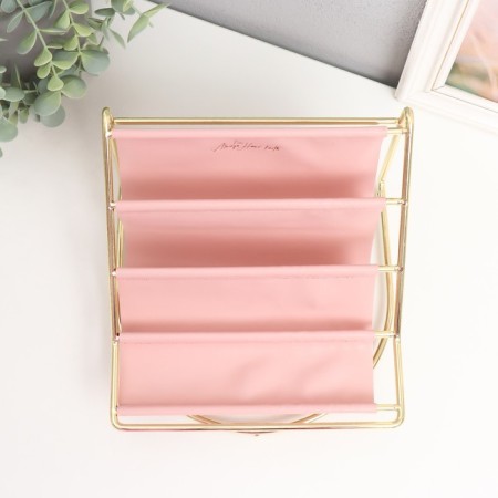 Steam for trifles metal, leatherette 4 tiers "Scandy" pink 20.5x20x14.5 cm-2