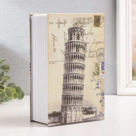 Casket Book Plastic, Metal "Pisan Tower" 5.5x12x18 cm-4