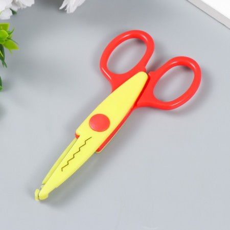 Scissors embossed "Flower", (set 6 pcs) 13 cm-10