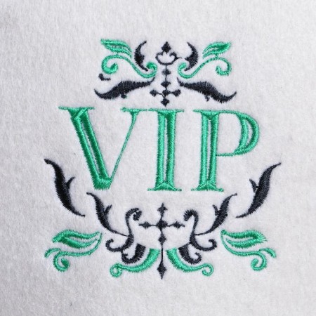 Bath cap with embroidery "VIP"-1