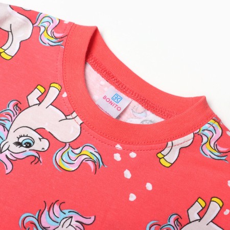 Pajamas for girls, raspberry color, height 98 cm-1