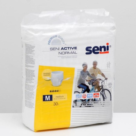 Urological Cowards for adults Seni Active Normal, for medium and severe incontinence, size M, 30 pcs