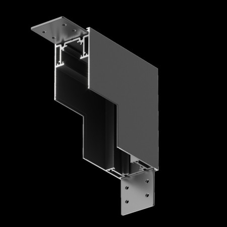 The internal corner connector for the Technical TRX010ICL-21B, 10x3.8x10 cm, black color is black-5