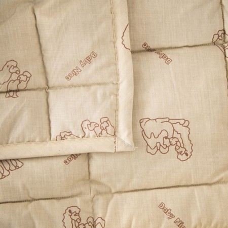 The blanket of the quilted "camel wool", size 200x220 cm-2