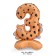 Foil ball 24 "Number 3" on the stand, cheetah