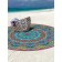 Pareo and beach rug "Rainbow Flower", d = 150 cm