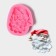 Mold "Santa", silicone, 8.2 × 7 × 1.5 cm, color mix