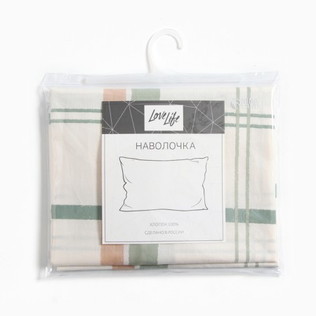 Pillowcase Lovelife Cell 50*70, 100%cotton, satin, 125g/m²-3