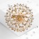 Brooch "Circle of openwork", white color in gold