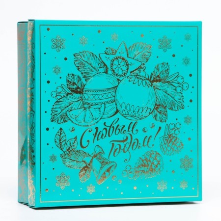 Pink box ’winter inspiration’ 22.3*22.3*6.3, Green-1