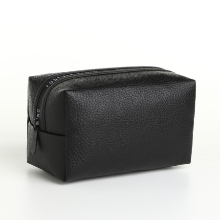 Cosmetic bag with lightning, black color