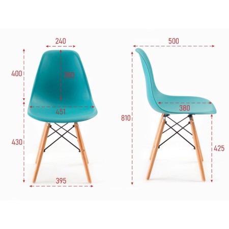 Chair "Eames" Hyh-a304 dark green-2