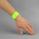 Reflective slap score, self-fixing, 3 × 40 cm, light green color