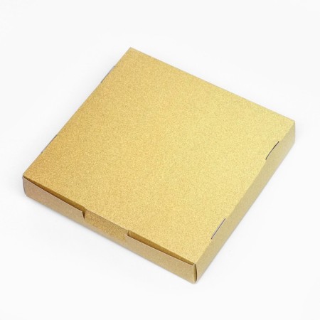 Self -charged box, with a window, gold, 16 x 16 x 3 cm-2