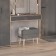 Puff "Tifani", 550 × 330 × 460 mm, Shenill fabric, color Betsy 015 / Dark gray
