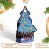 Gift box "Christmas tree" Blue hook ", 15.7 x 9.5 x 22.5 cm