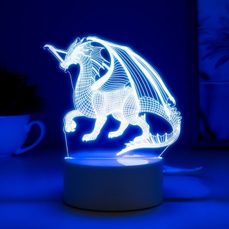 Speaker Lamp "Dragon" LED 7 USB/from white batteries 13x9.5x15.5cm Risalux-5