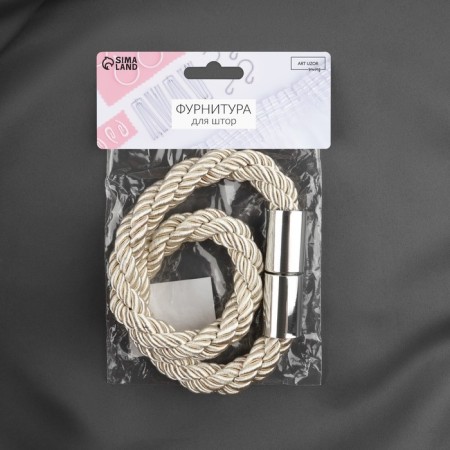 Picking for curtains "cord twisted", d = 1.5 × 59 cm, milk color-5