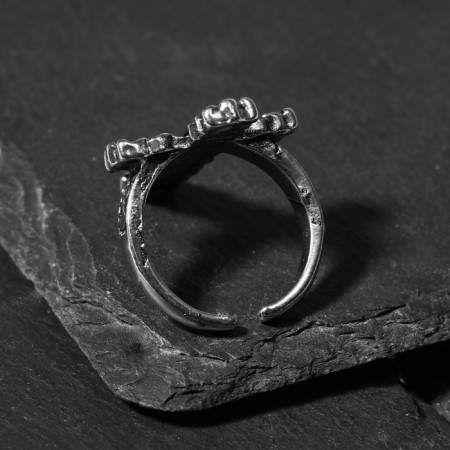 Ring "Right" Cross, color black silver, dimensionless-2