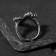 Ring "Right" Cross, color black silver, dimensionless