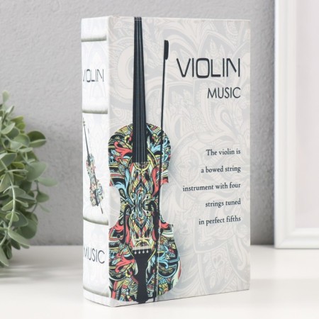 Safe Brush Tree leatherette "violin and bow" embossing 21x13x5 cm