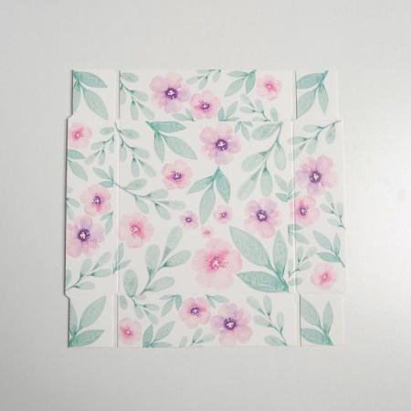 Confectionery packaging, Makarun box with PVC lid, “Spring Gift”, 12 x 12 x 3.5 cm-3