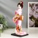 Collector doll "Japanese in a pink kimono with dough" 25x9.5x9.5 cm