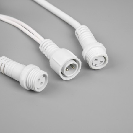 Garland “thread” 10 m, IP65, UMS, white rubber thread, 100 LED, glow of multi, 220 V-3
