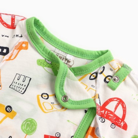 Kit for newborns, white color/cars, height 62 cm-1