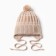 Children's hat minku, rr 35-40, beige color