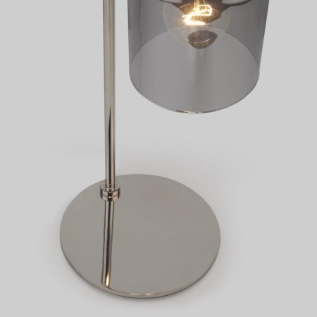 Tandem table lamp, 2x60W E27, Nickel color-3