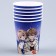 A set of paper dishes is a disposable anime ”: 6 plates, 1 garland, 6 glasses