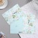 Postcard "Happy Wedding Day!" Blue marble, newlyweds, congruenies, embossing, 19x29 cm