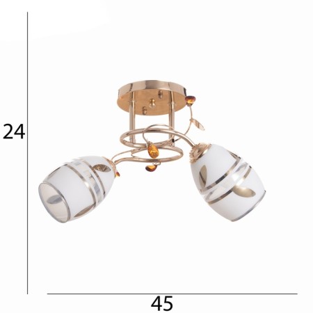 Boni chandelier 2x40W E27 Gold Model: 2638718-4