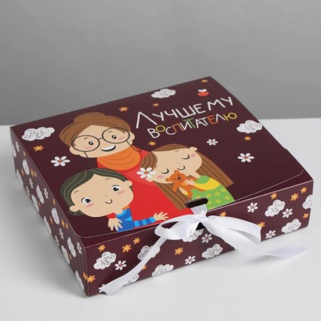 Gift folding box, packaging, “educator”, 20 x 18 x 5 cm-1