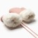 Baby mittens for claim Minaku with a lapel of 15 cm pink