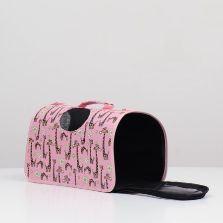 Bag - Animal Carriage "Giraffes", Pink, Size S, 37.5 x 17 x 22 cm-3