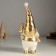 Suvenir Polystone "Santa Claus in a gold cap, with a Christmas tree" 11x9x25 cm