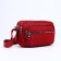 Cross-Bodi Bag with zipper, external pocket, red color