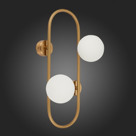Sconces st. SL1149.301.02. Vera. 2x5 watts, G9, 4000k, 28x45 cm, brass color-5