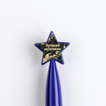 Handle Blue Blue Paste "Cool Man", plastic, with a star on the backing substrate-3