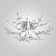 LED chandelier with crystal Bianka, LED tape, SMD, 65x65x23 cm