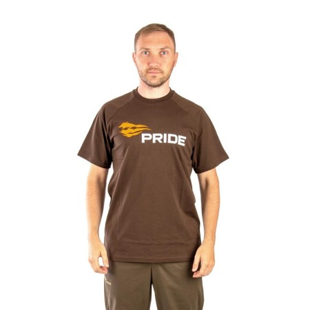 Pride Logo T-shirt, cotton, dark brown, rr XS