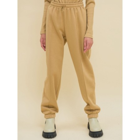 Pants for girls, height 110 cm, beige color-1