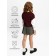 Vest for girls, height 134 cm, burgundy color